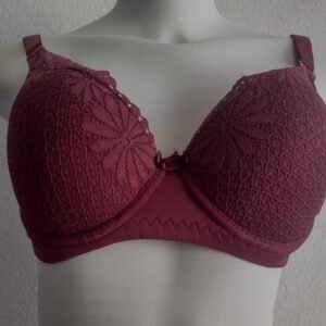 Sutiã tam. GG de renda cor bordô